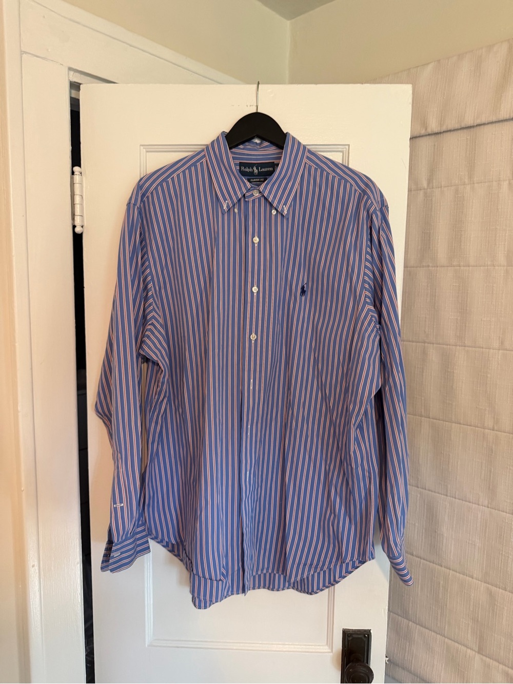 Ralph Lauren Men’s Blue & Red Striped Button-Down Shirt